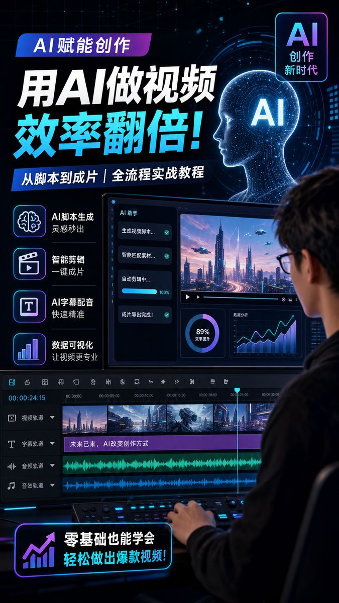 小马拉大车传媒-AI视频剪辑教程传媒